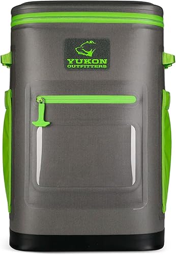 Yukon Outfitters Hatchie Backpack Cooler, 54-Liter Durable Insulated Cargo-Ready Outdoor Hiking Watersports Meals & Beverages Daypack Cooler w/Airtight Zippers, Padded Straps & Carry Handle