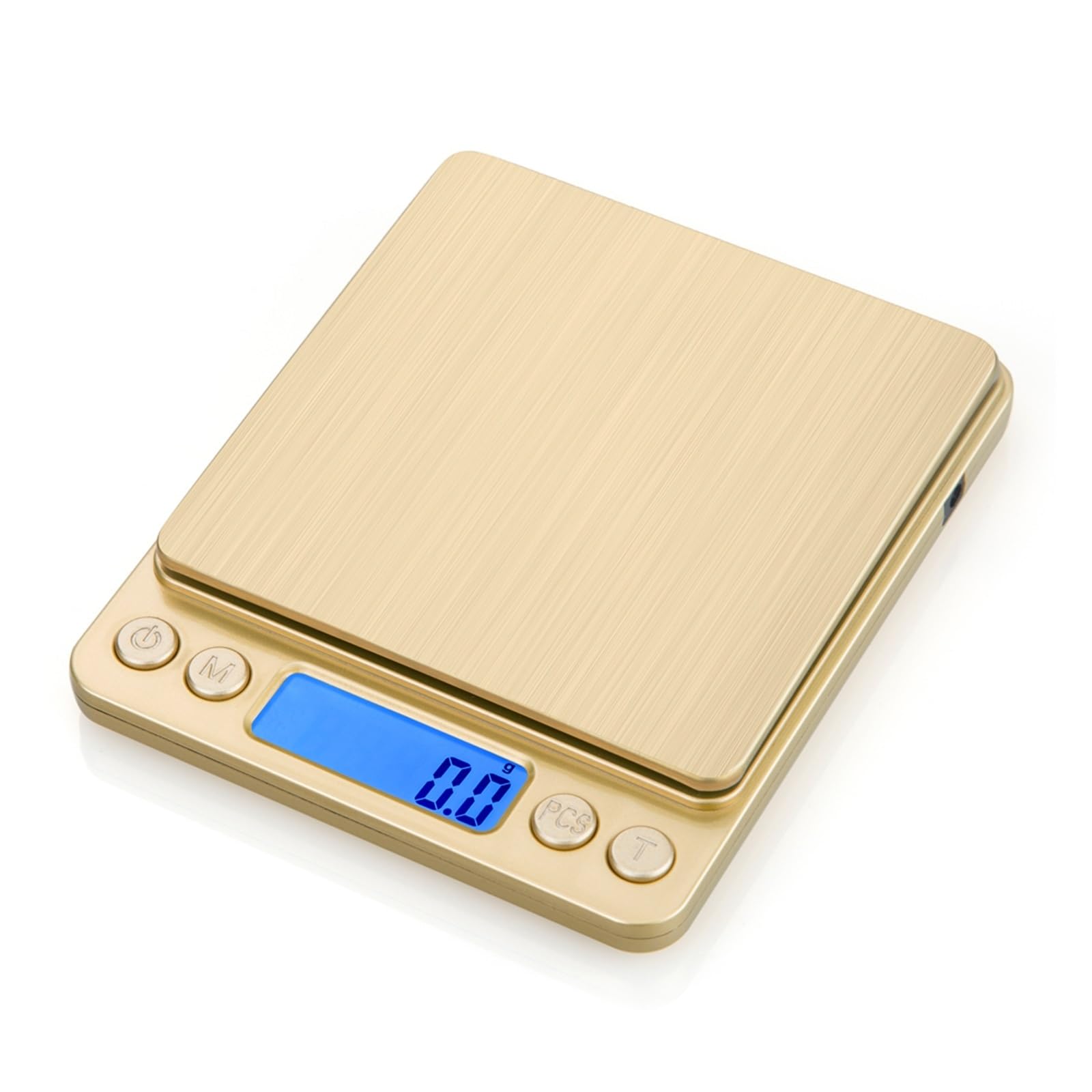 Mini Báscula De Cocina Electrónica 0,1g Dieta Comida Postal Precisión For Cocinar Herramientas Medida For Hornear Con 2 Bandejas Medición Precisa Esfuerzo(Gold-3000g)