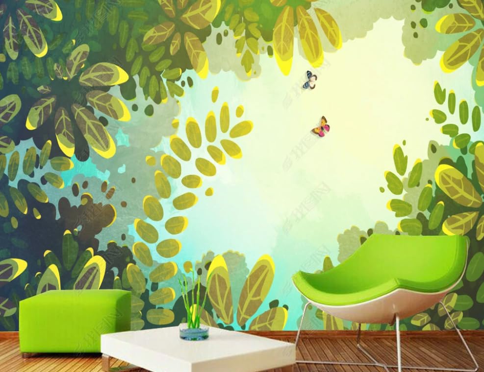 Papier peint intissé paysage jungle pour masquer les défauts des murs