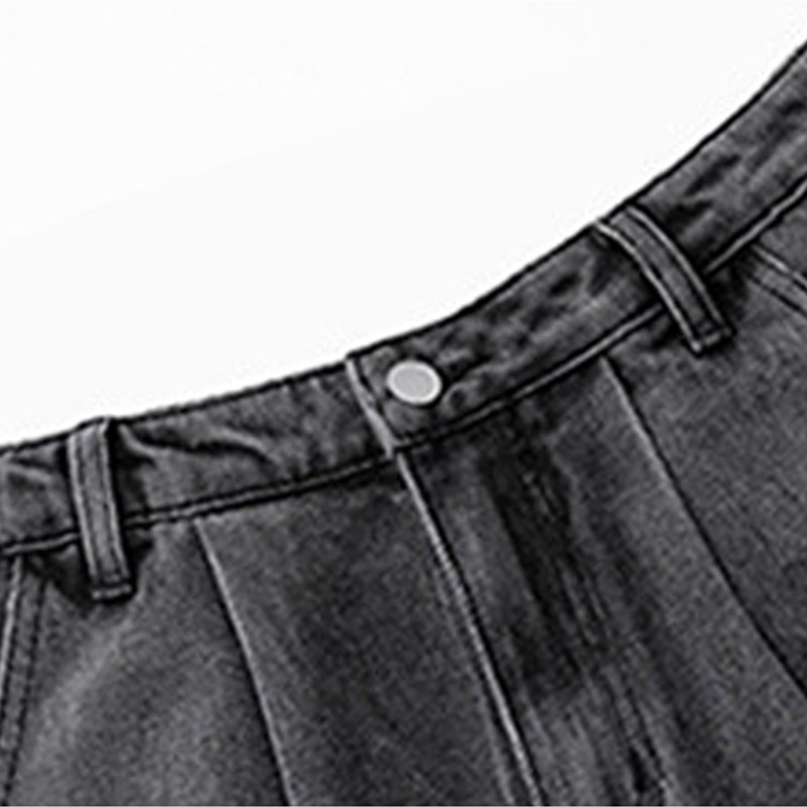 Pantalon Vaquero Hombre-Pantalones Vaqueros Desgastados de Trabajo para Hombre con Bolsillos Laterales utilitarios, cómodos Pantalones Vaqueros elásticos para Uso Informal.