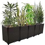 TDDSS Large Planters for Outdoor Plants Raised Garden Bed Planter Box Plant pots Elevated Garden Box