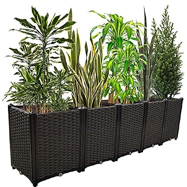 AMAZON - TDDSS Large Planters for Outdoor Plants Raised Garden Bed Planter Box Plant pots Elevated Garden Boxes Perfect for Garden Patio Balcony Deck to Planting Flowers Vegetables Tomato and Herbs