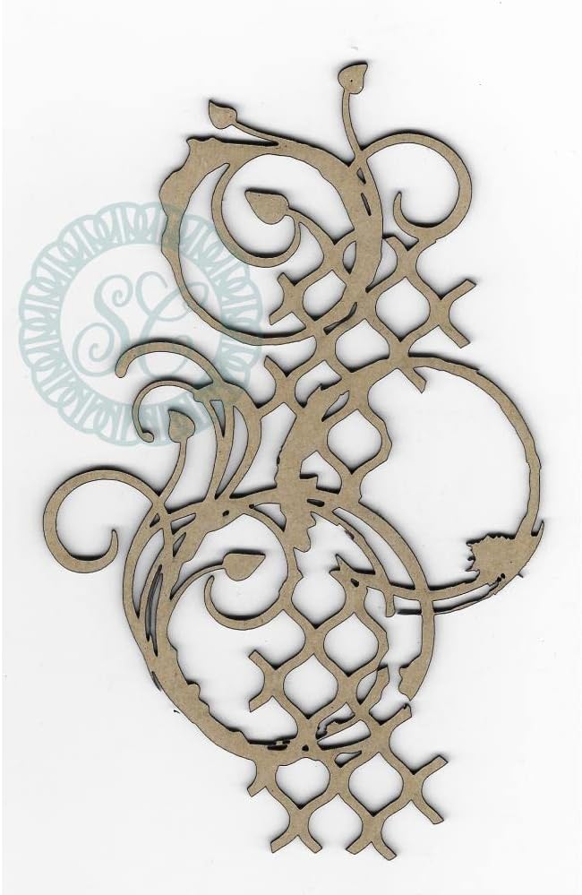 SCRAPAHOLIC SCRAPBOOK SUPPLY Scrapaholics Laser Cut Chipboard 2mm Thick-Grunge Collage, 6X3.75, Multicolor