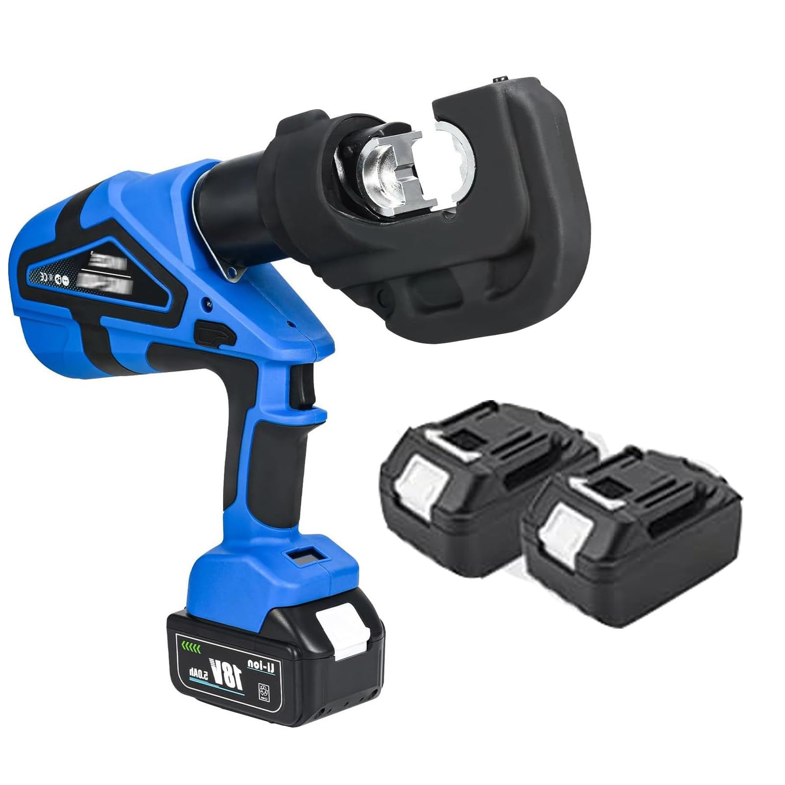 Cordless Hydraulic Cable Cutter,5000mah Battery Hydraulic Cable Shears,360° Rotating Clamps Electric Hydraulic Clamp Pliers Tool for Copper Aluminium (300)
