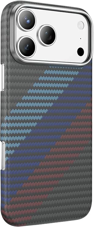 CONSTRAIN - iPhone 17 Pro Max ile uyumlu Apple Kevlar Yatay Renkli İnce Woven Magsafe ile uyumlu Kılıf