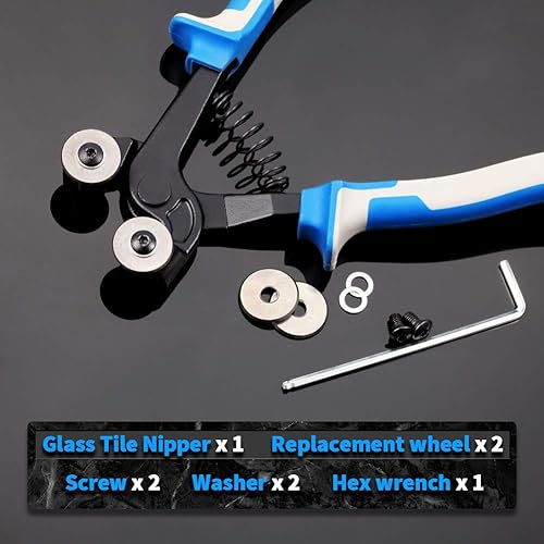 Miniatura 2 de SPEEDWOX Alicate de azulejos de 8 pulgadas, ruedas de puntuación de carburo de tungsteno de alta resistencia, resistente con ruedas de corte de