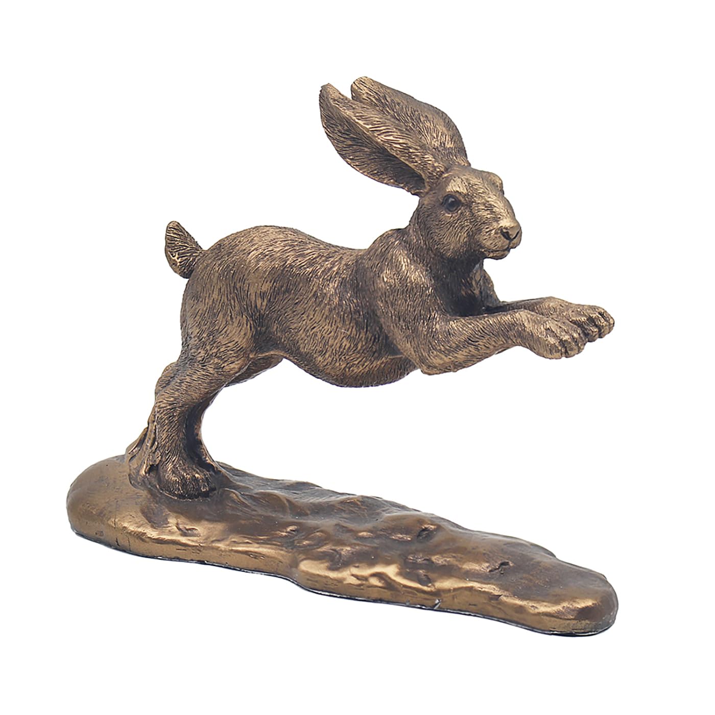The Leonardo Collection Reflections Bronzed Hare Figurine For Home & Office | Home Decor Ornaments Gift For Women & Men | Beautiful Figurine For Indoor & Outdoor | Living Room Decor Ornaments