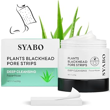 Blackhead Mask for Pore, Blackhead Remover Peel off Strips, Nose Plants Pore Cleanser, Aloe Refreshing Pore Peel Off Mask with 100 pcs Strips 1.7oz