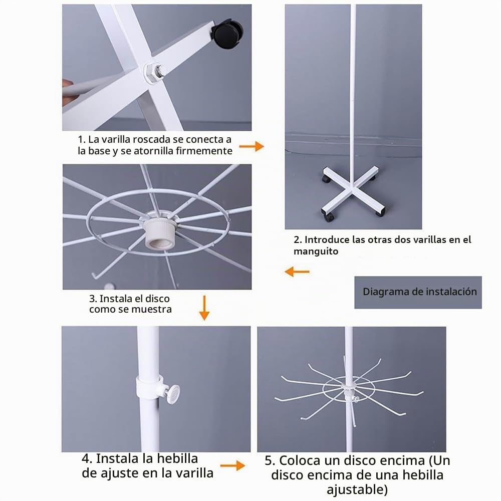 Estantería Metálica,Estantería Giratoria De 7 Niveles,Estantes Verticales Para Tiendas y Supermercados,Puede Contener Sombreros,Guantes,Bufandas,Etc.,Para Uso Comercial Como Doméstico(Blanco)
