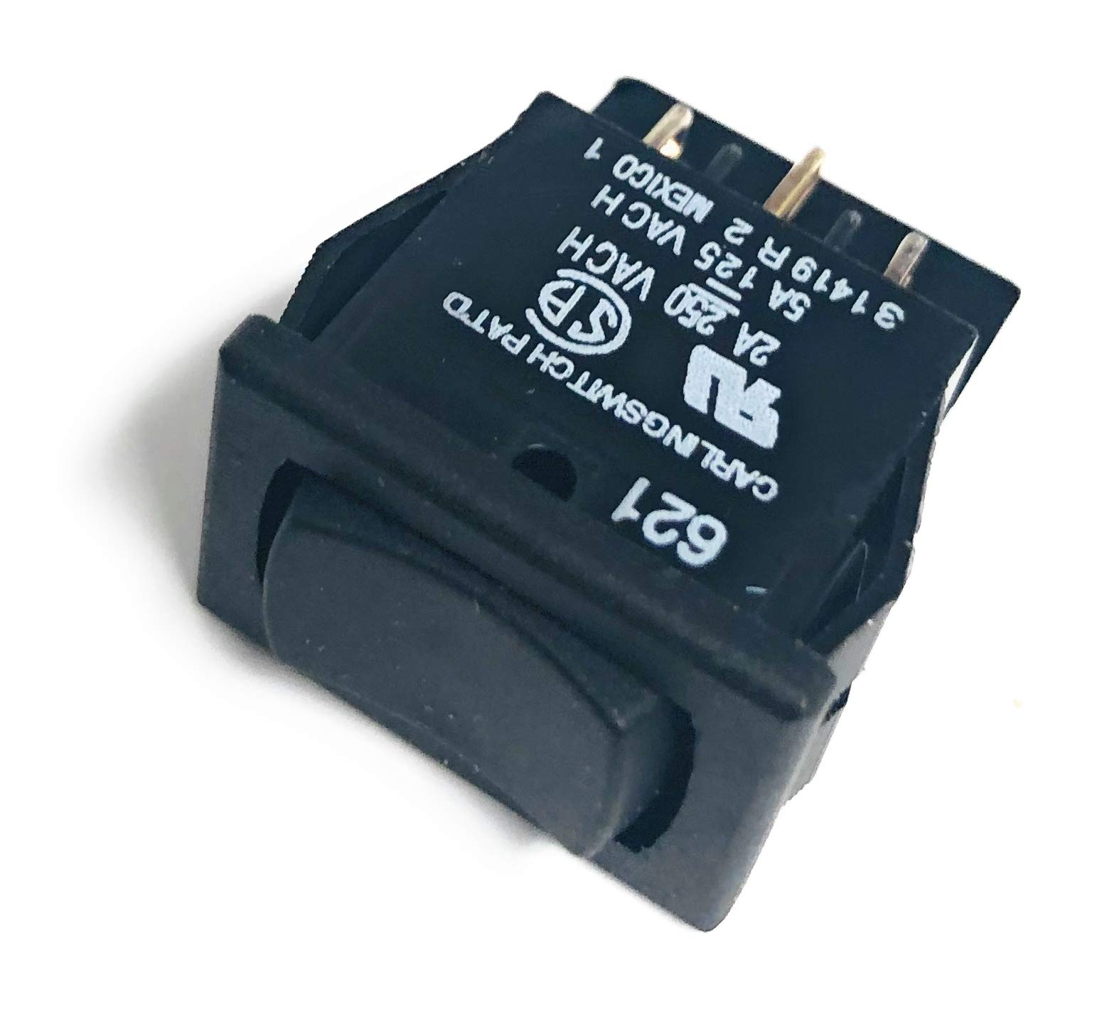 Carling Mini Rocker Switches: 62115281-0-0-N DPDT (ON) Off(ON) 2A 250VAC Curved Switch