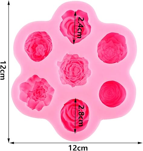 Vista 39 de ZiXiang Moldes de silicona para jabón de flores 3D de peonía, molde de silicona para fondant, molde de vela de resina para decoración de pasteles