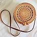 Price comparison product image Round Rattan Straw Bag Bohemia Style Handmade Cutout Fried Dough Twist Pattern Beach Bag Home Storage Bag for Women,Shoulder & Market Basket
