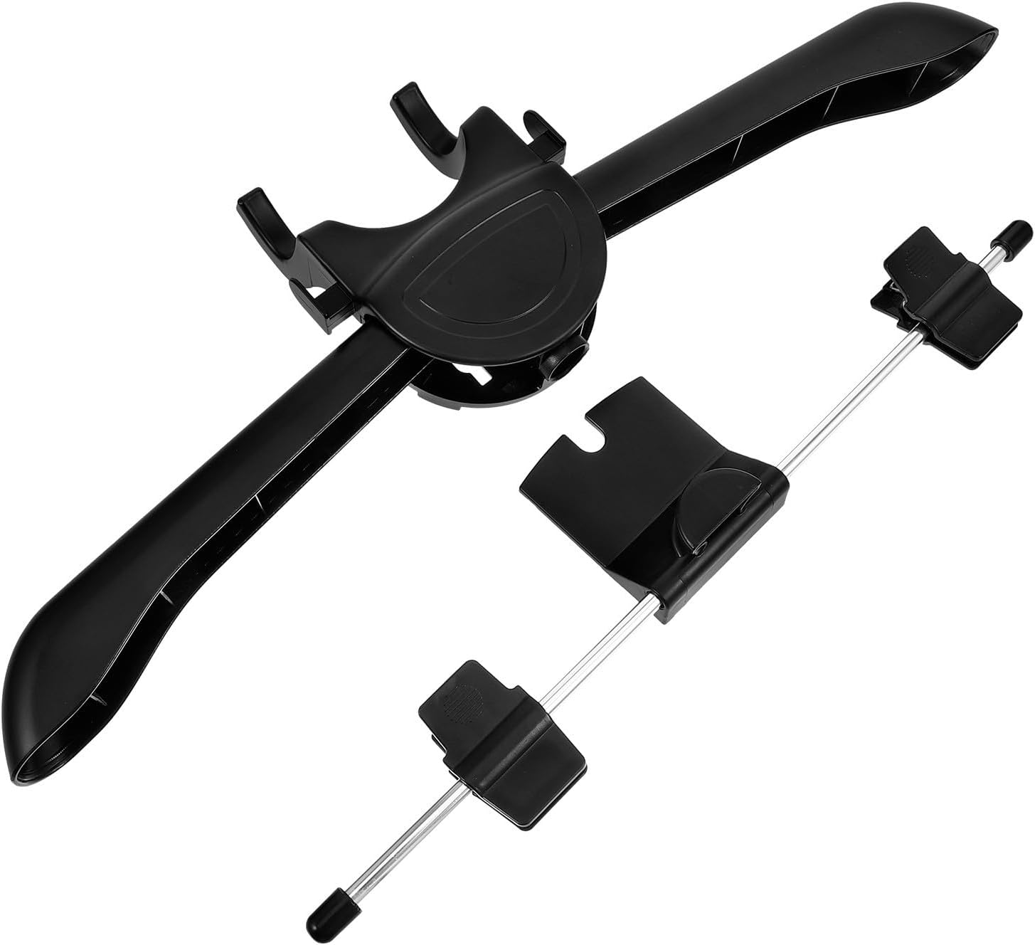 Foldable Garment Hanger Pants Clip Steamer Rack Accessory Black