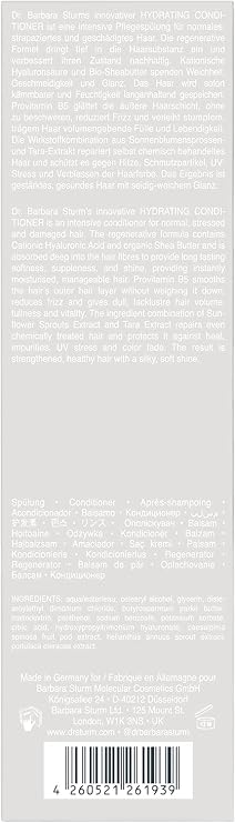 Hydrating Conditioner, Intensive Hair Conditioner for Women with Shea Butter for Softness, Luxury Skincare By Dr. Barbara Sturm