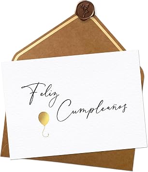 Joli Coon Tarjeta cumpleanos - Feliz cumpleanos - Tarjeta felicitacion cumpleanos con sobre y un sello de cera
