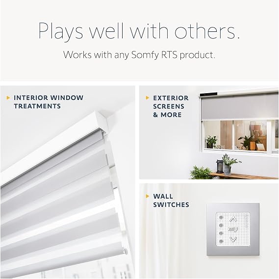 Somfy Situo 5 Variation - Scroll Wheel for Somfy Blinds, Sheers, LEDs - Control 5 RTS Window Coverings - Pure White Finish - #1870576