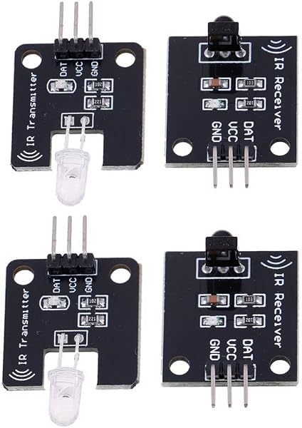 2 Sets 38KHz IR Infrared Transmitter Module + IR Infrared Receiver Sensor Module Compatible with Arduino RPI STM32 - 1