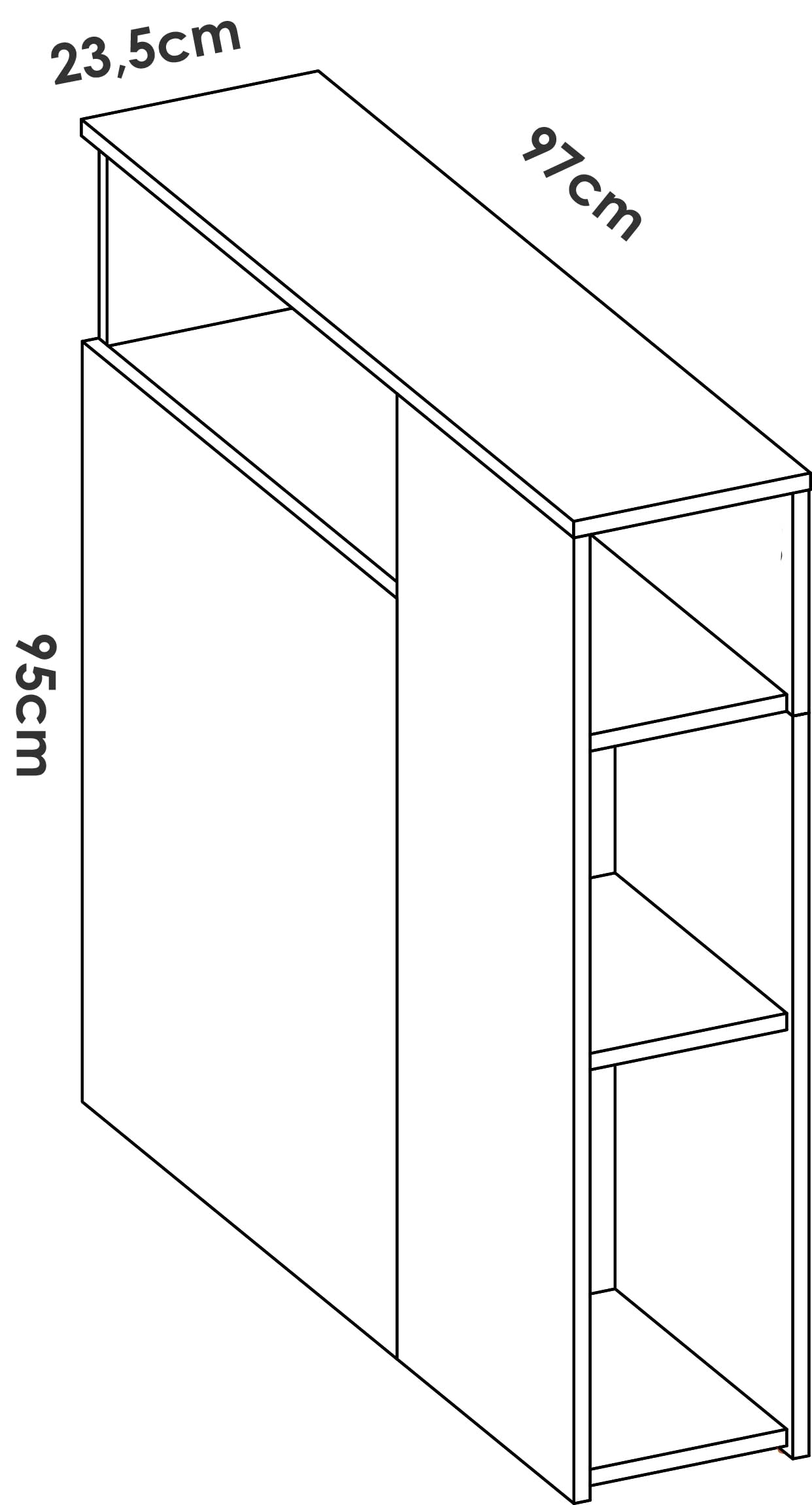 DEKIT GRUPO RIMOBEL TEN - Cabecero con estantes para cama de 90 - BLANCO - 96 x 23,4 x 99