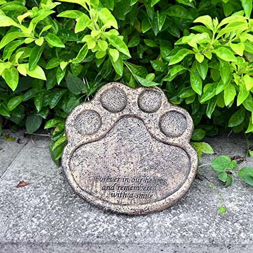 Garden Stepping Stone Paw of Dog Cat Pet Memorial Stones Loss of Pet Gift  75 L X 75 W X 06 D  Cucciolini Doodles Garden stepping stone paw of dog cat pet memorial stones loss of pet gift  7 5 l x 7 5 w x 0 6 d   cucciolini doodles