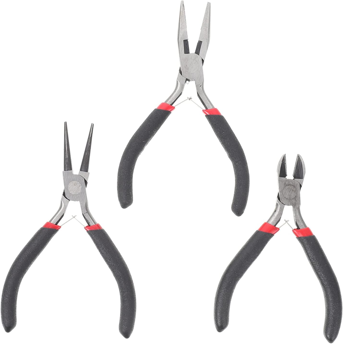 Gadpiparty 3Pcs Mini DIY Jewelry Pliers Set Portable Beading Tools for Crafts Needle Nose and Cutting Functions for Jewelry Making and Repair
