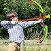 Toysery Kids Bow and Arrow Set with LED Flash Lights, Toy Bow and Arrow for Kids 8-12 Years Old - Toy Bow and Arrow Set for Boys and Girls, Includes Archery Bow, 6 Archery Arrows, Target, Quiver Green