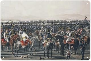 Metal Tin Sign Austrian Cavalry, Napoleonic Wars, Austria Vintage War Print – An Ideal Gift for Military Enthusiasts.
