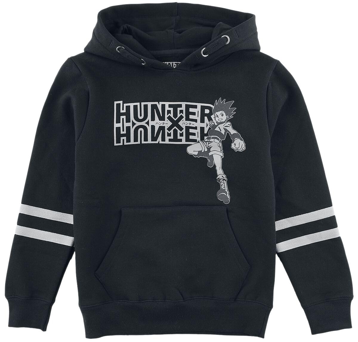 Hunter X Hunter Kids - Gon Unisex Felpa con Cappuccio Nero 100% Cotone