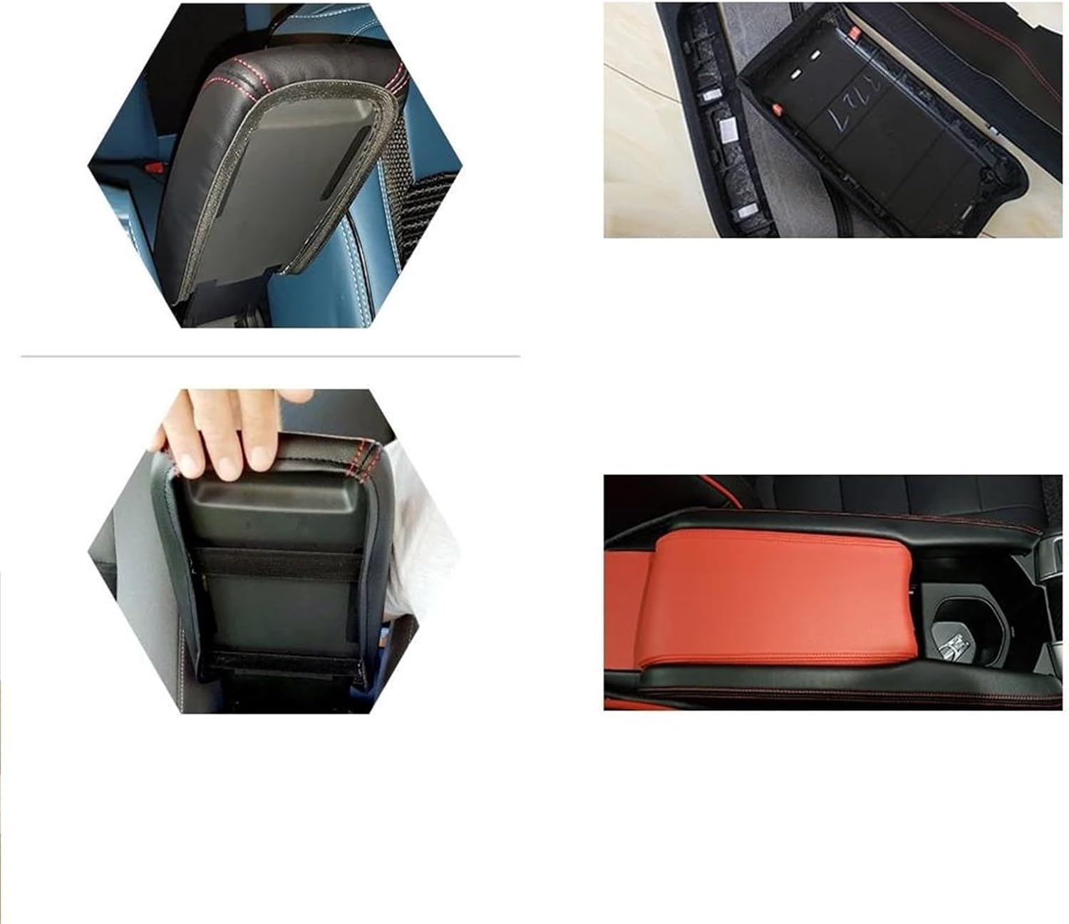 Armrest Box Protection Cover Compatible with A6 2012 2013-2018(Titanium)