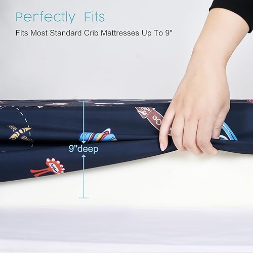Miniatura 62 de PHF Juego de sábanas suaves para moisés, paquete de 2 sábanas sedosas y transpirables para bebé niña, ajuste universal para la mayoría de colchones