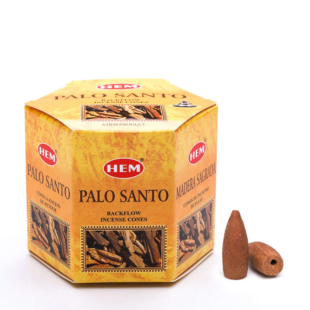 HEM - Backflow Incense Cones - Hand Crafted in India (Palo Santo)