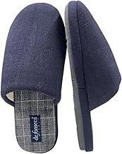 de fonseca Men's Summer Slippers, Cotton Checked Slippers, Lightweight and Breathable with Reinforced Non-Slip Sole