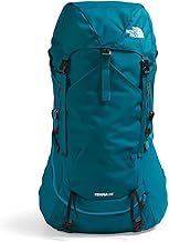 The North Face Women's Terra 55 Backpack | Hiking Pack with Women-Specific Fit, Padded Hipbelt, Cinch-Top Opening, Pole & Ice Axe Attachments, Blue Moss/Sapphire Slate-NPF, Medium/Long