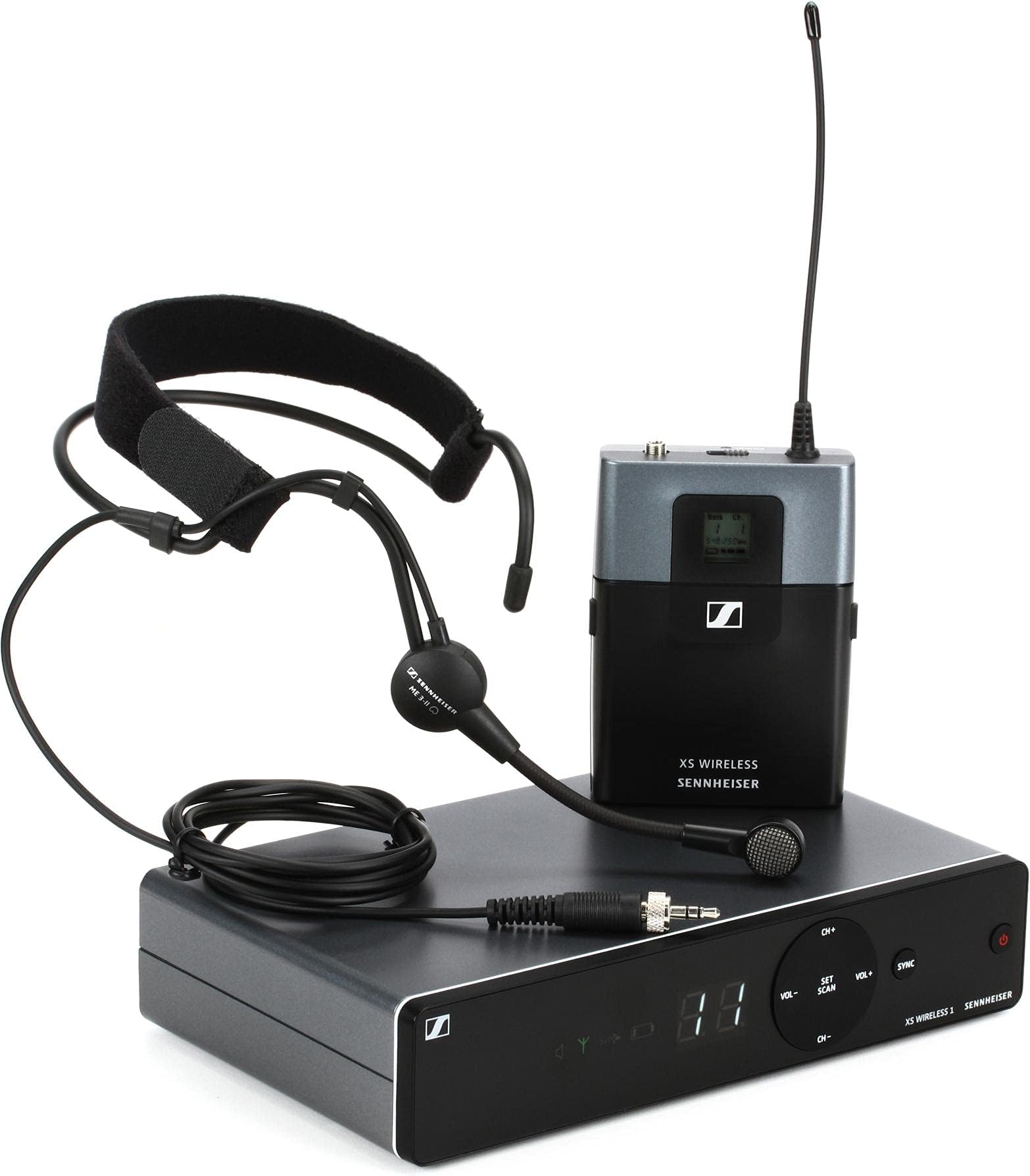 XSW 1-ME3-A Wireless Headmic Set, A Range 548-572 MHz,Black