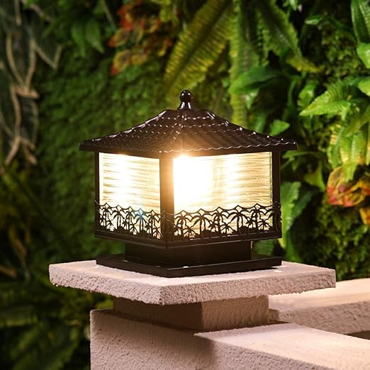 GUOCC Creative Outdoor Column Headlight Wall Garden Light Waterproof Super Bright Outdoor Garden Balcony Villa Door Pillar Post Lamp E27 Decoration Illumination Energy Saving Street Light Lights Fixtu photo 2