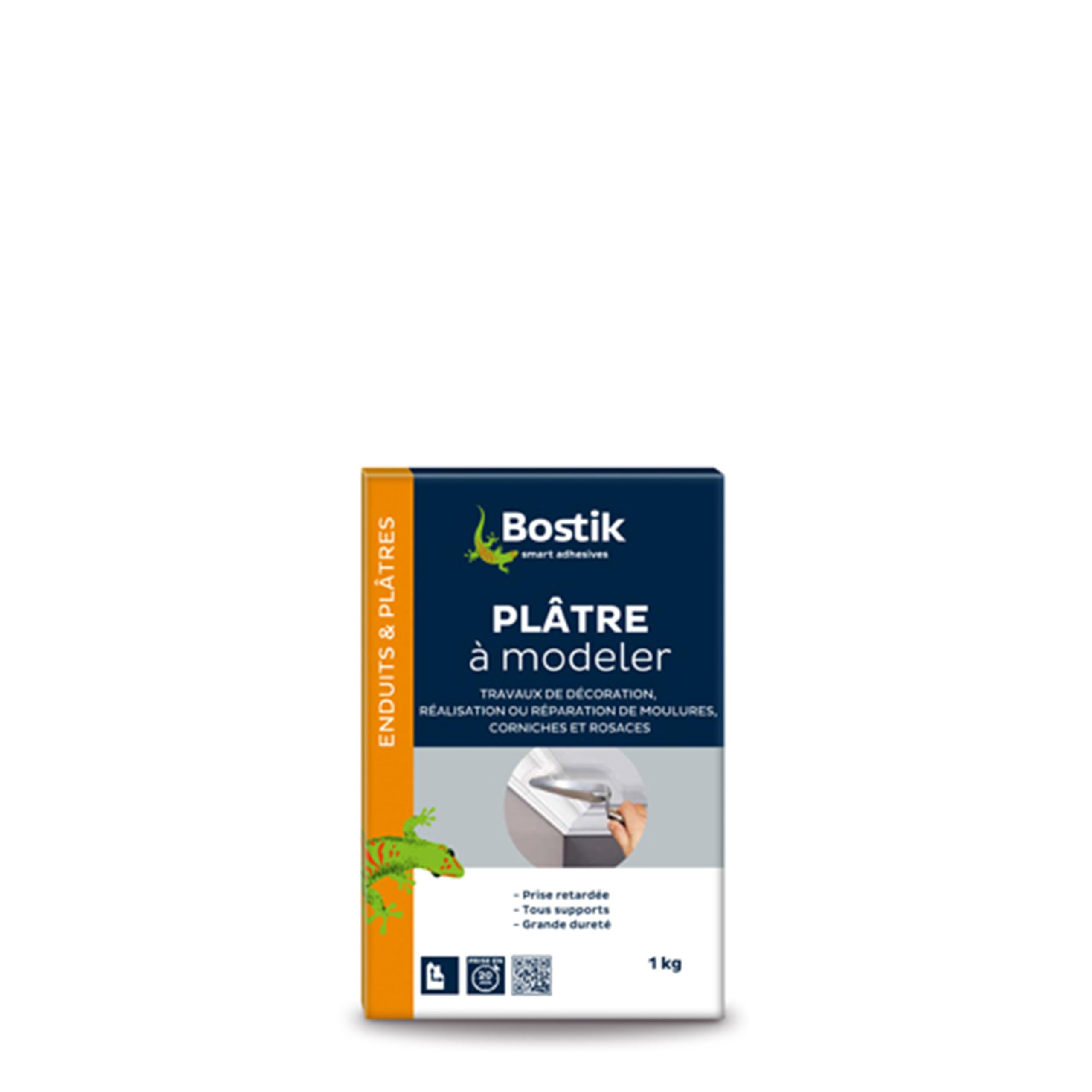 Plâtre à modeler Bostik 1 kg : finissez vos moulages sans stress grâce aux 20 min de prise