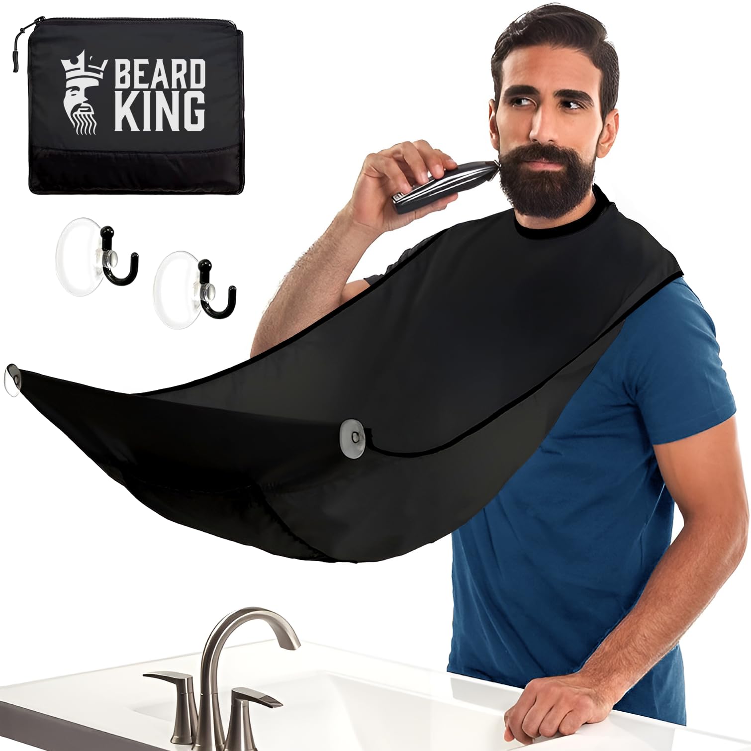 Beard Bib Hair Catcher - Mens Apron for Shaving, Shaping, Trimming, Grooming