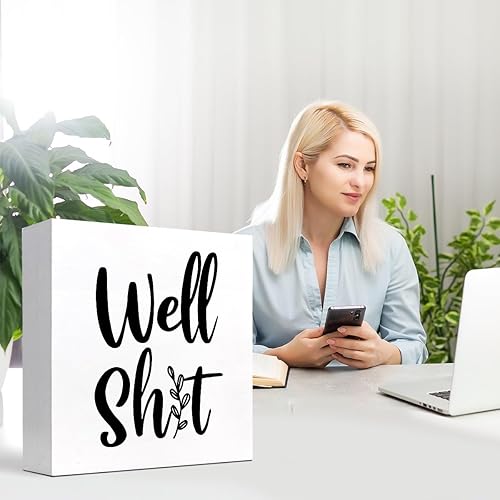 Miniatura 7 de Letrero de madera para baño, letrero de madera rústica, placa de escritorio para el hogar, baño, baño, baño, estante de inodoro, decoración de mesa