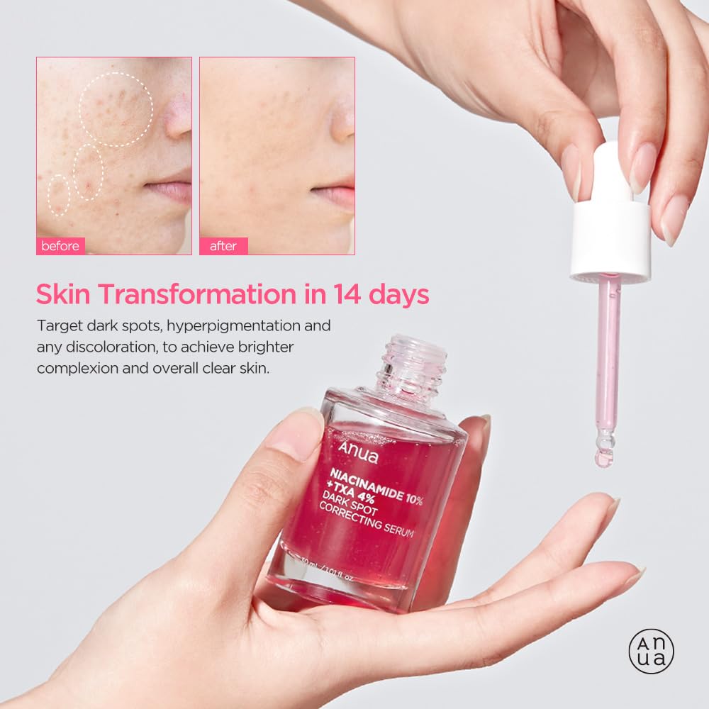 ANUA Niacinamide 10 + TXA 4 Serum, Hyaluronic Acid, Tranexamic Acid, Vitamin B12