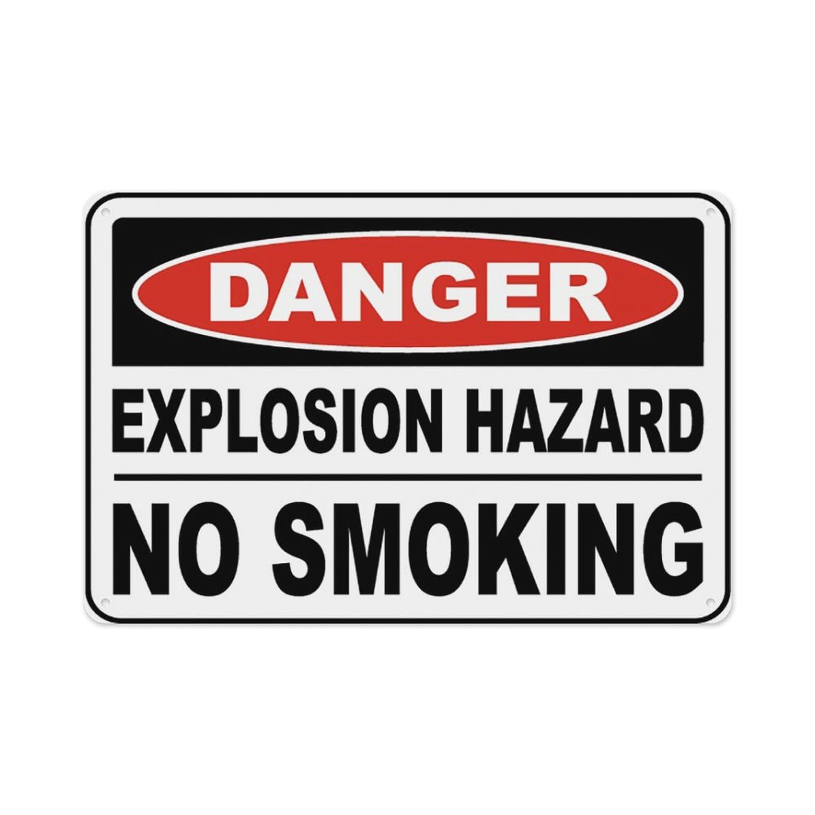 peiyeety Explosion Hazard No Smoking Sign Aluminum Tin Warning Signs For Home Outdoor Garden 8X12 Inches