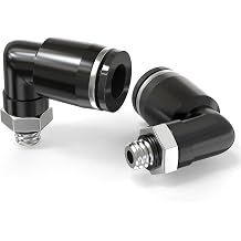 TAILONZ PNEUMATIC Male Elbow 4mm Tube OD x M5 Thread 90 Push to Connect Fittings PL4-M5 Pack of 10
