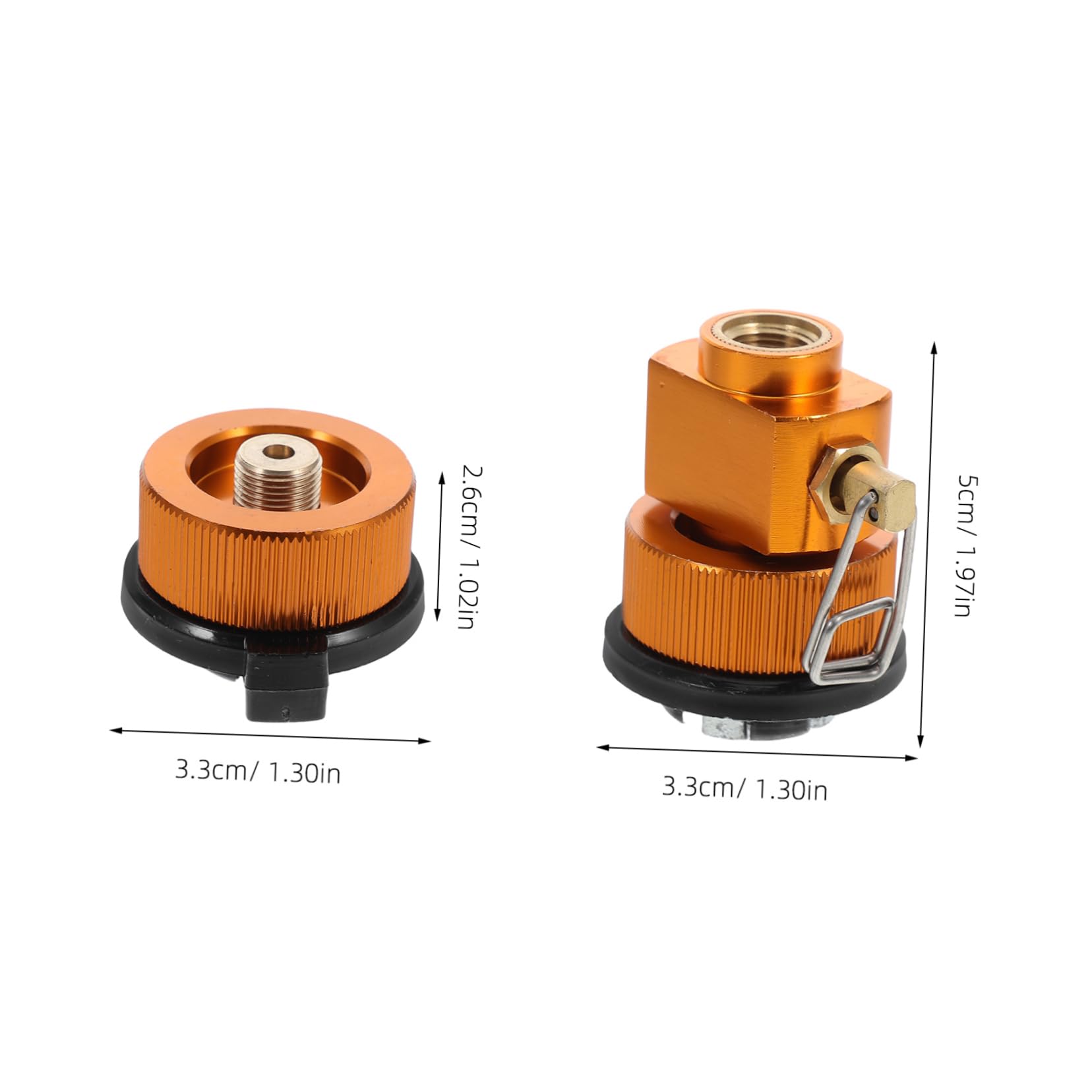 KONTONTY Propane Stove Gas Tank Adapter Flat Canister to Barbecue Tank Converter Compact Design for Camping