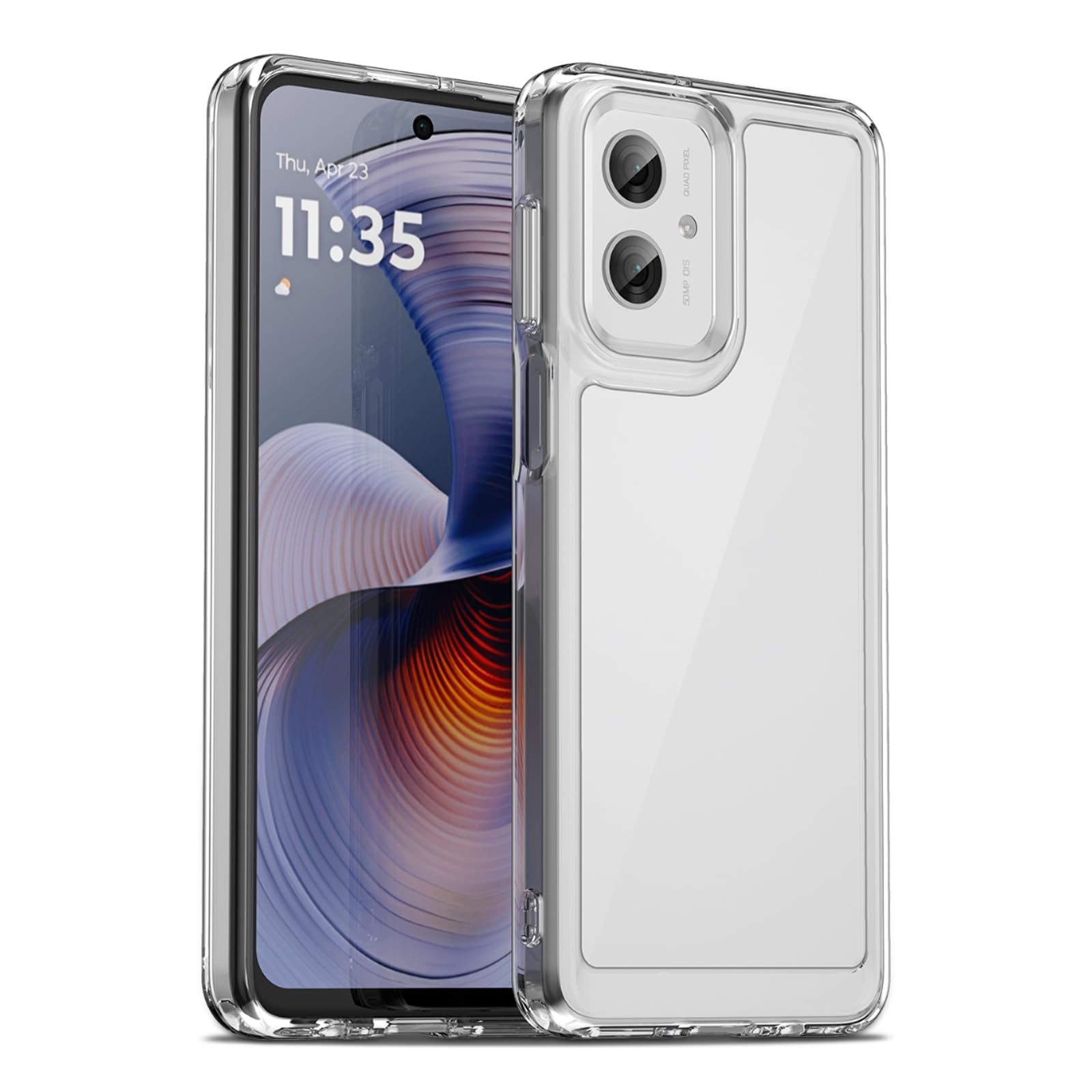 Ivoler Hülle Für Motorola Moto G55 5G – Mit 2 Panzerglas-Folien, Militärischer Schutz, Schwarz