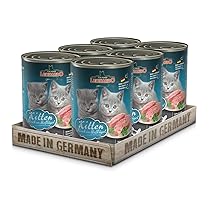 Leonardo Cibo umido (6x400g Kitten) | Cibo umido senza cereali per gatti | Alimento completo umido in lattina