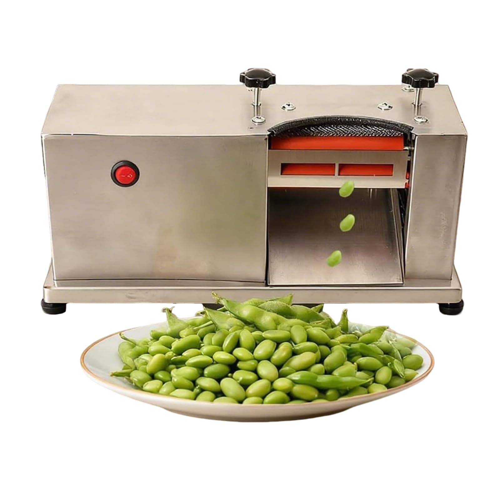 MObyat Elektrische Erbsenschälmaschine, 10 Kg/h, Halbautomatische Erbsenschälmaschine Mit Auffangschale, Automatischer Abstandseinstellung, Einfache Bedienung, Frisch Und Lecker