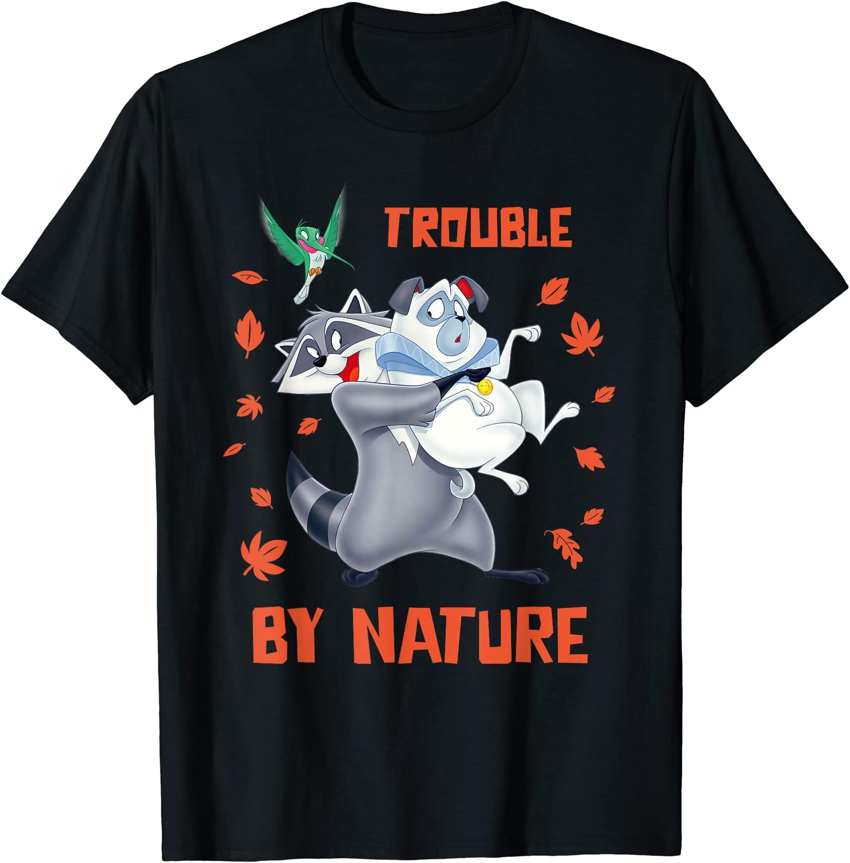 Disney Pocahontas Meeko Percy Flit Trouble By Nature T-Shirt