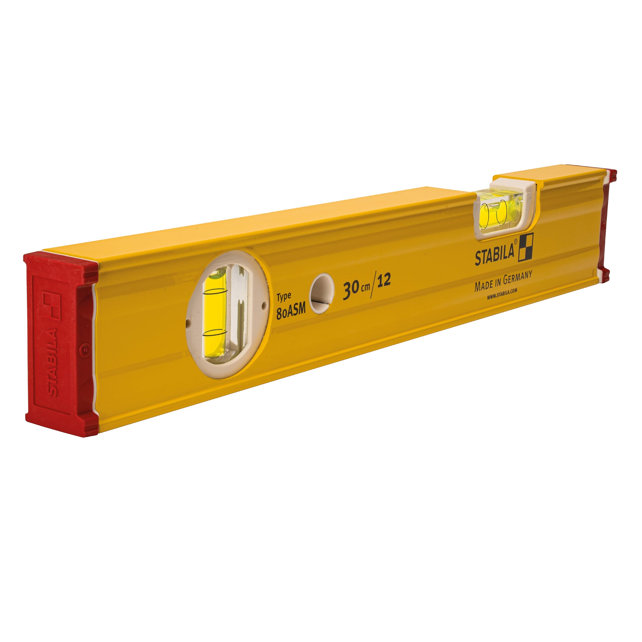 Stabila 80 ASM Rare Earth Magnetic Spirit Level 2 Vial 30cm / 12″