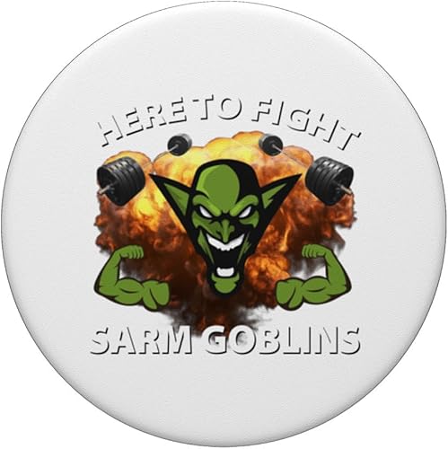 Miniatura 3 de Aquí para luchar contra Sarm Goblins Funny Tren Gym Bodybuilding PopSockets Standard PopGrip