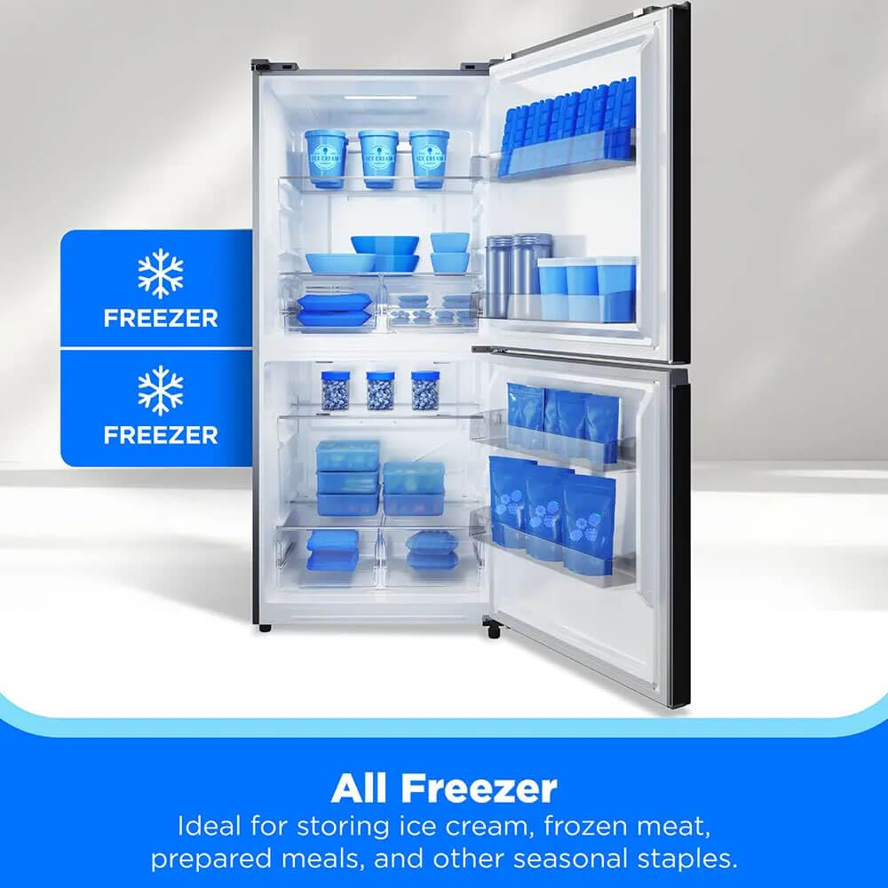 Midea Mru21c7bst 20 Cu. Ft. Stainless 3-Way Convertible Smart Refrigerator on Fridge.com - View 3