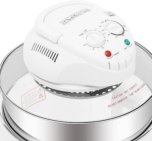 Miniatura 9 de PERFERATE Freidora de aire turbo de 17.96 cuartos de galón, encimera de convección, horno tostador, horno halógeno, rango de control de temperatura,