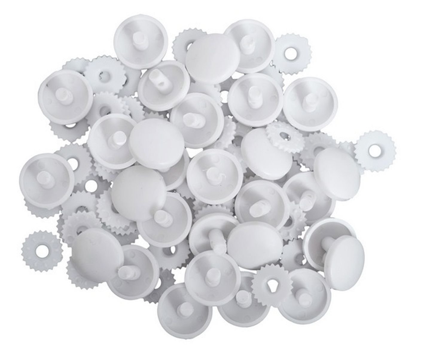 Self Cover Buttons Plastic 15mm Box of 100